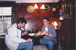 A traditional English pub was often the first port of call when visiting family back in England. By permission Rosemary Sloan