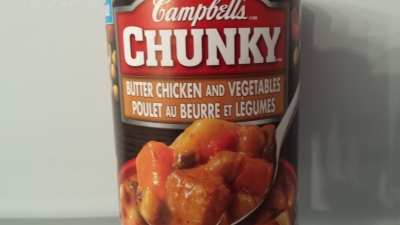 Butter chicken and vegetables soup